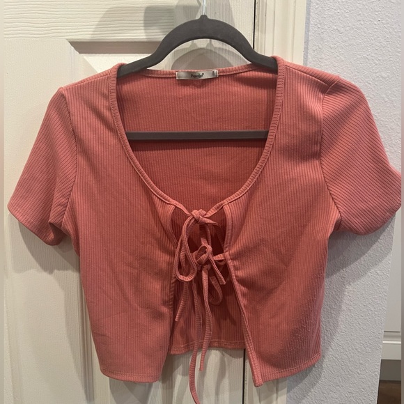 Papaya Tops - Women's Papaya Pink Tie-Front Top